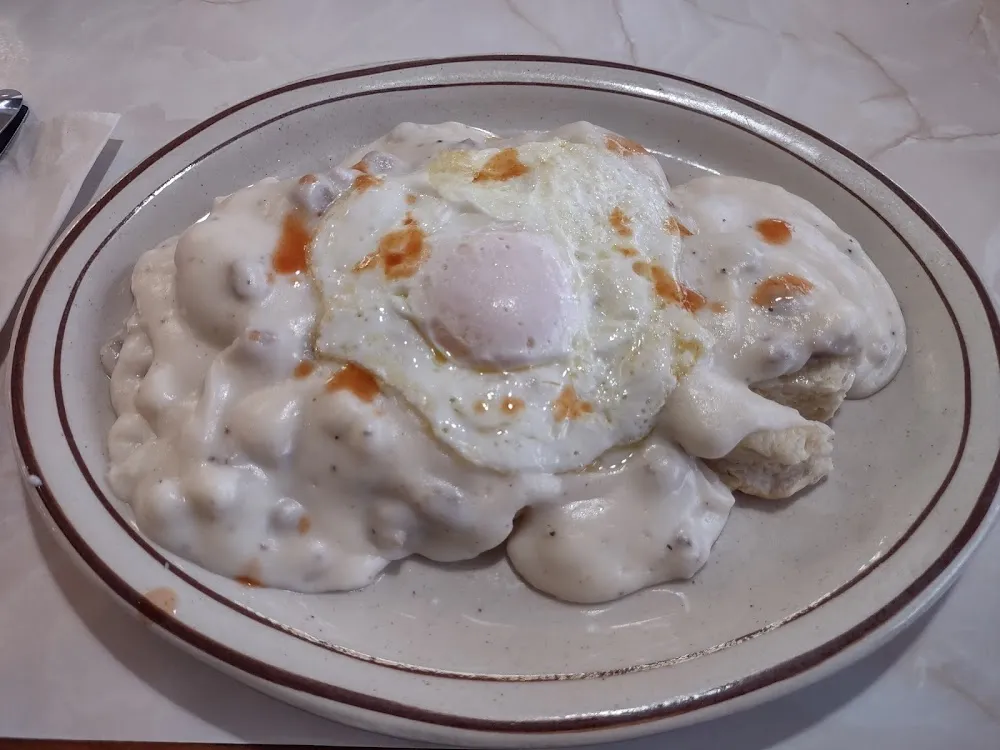 Biscuits and Gravy with Egg